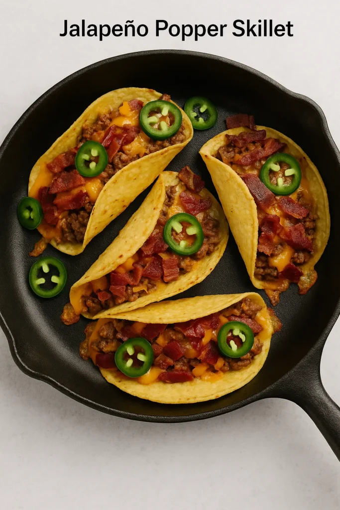 Jalapeño Popper Skillet Tacos