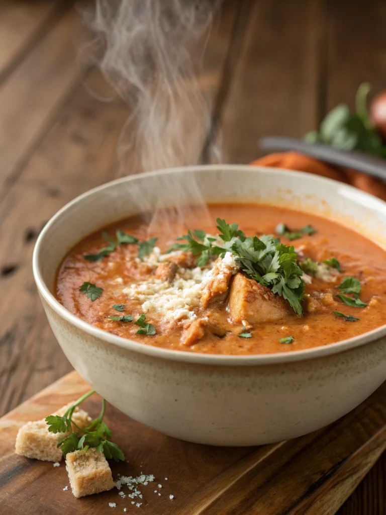 smoky chicken tomato bisque