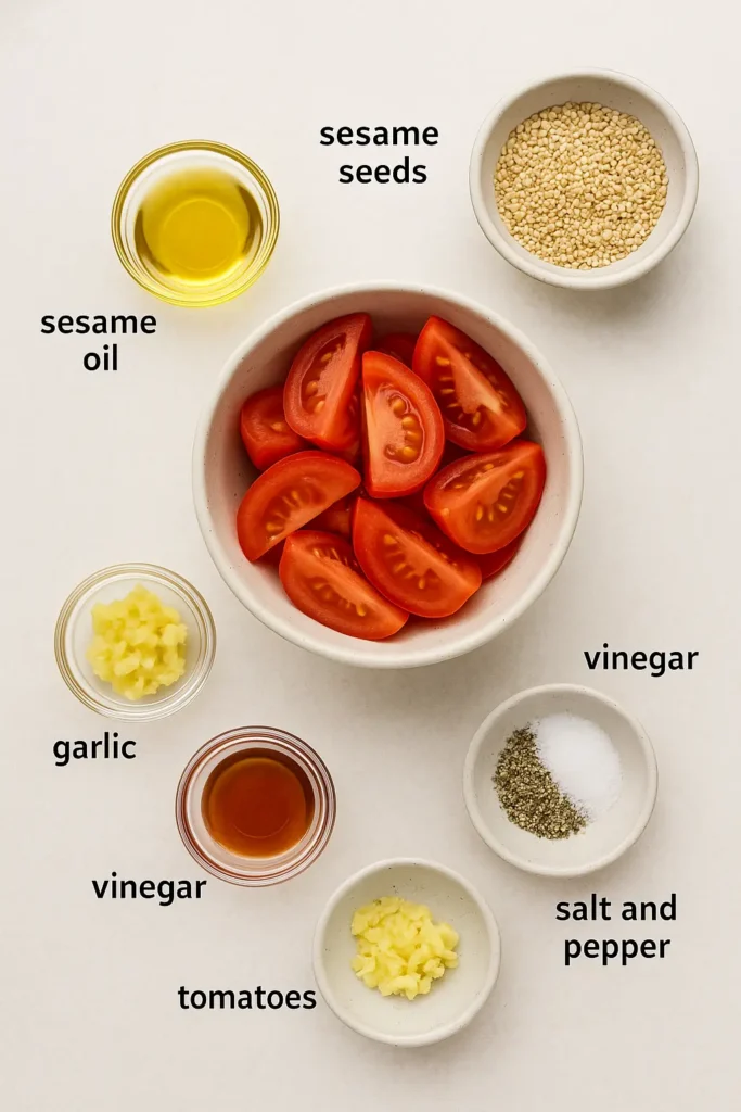 Sesame Tomato Salad Ingredients