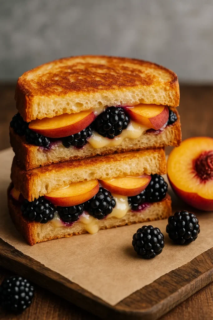 Blackberry–Peach Grilled Cheese