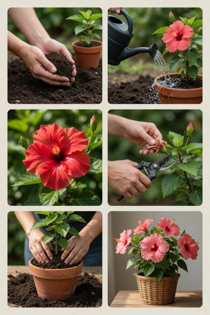 step by step care for a hibiscus