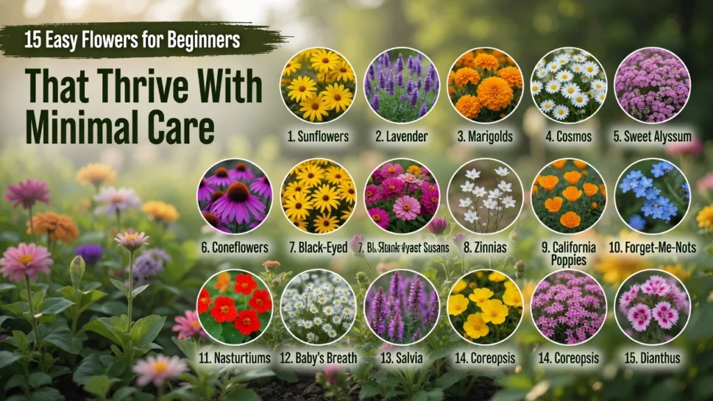 easy flowers for beginners