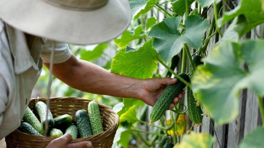 Cucumber harvest